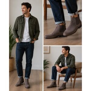 ASOS Brown Suede Mens Ankle Boots Size 7.5